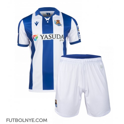 Camiseta Real Sociedad Primera Equipación para niños 2024-25 manga corta (+ pantalones cortos)